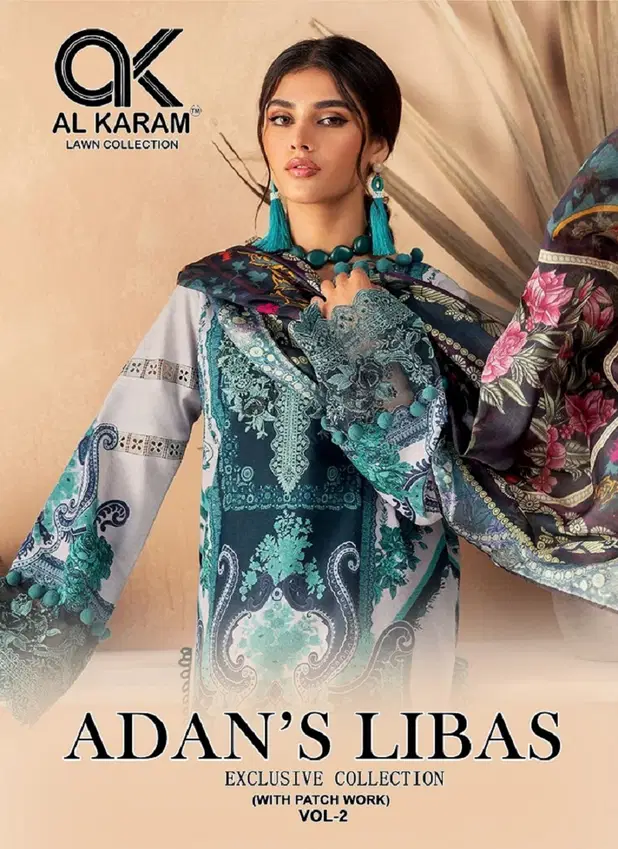 Adan Libas Vol 2 By AL Karam Cotton Pakistani Dress Material Wholesalers In Delhi